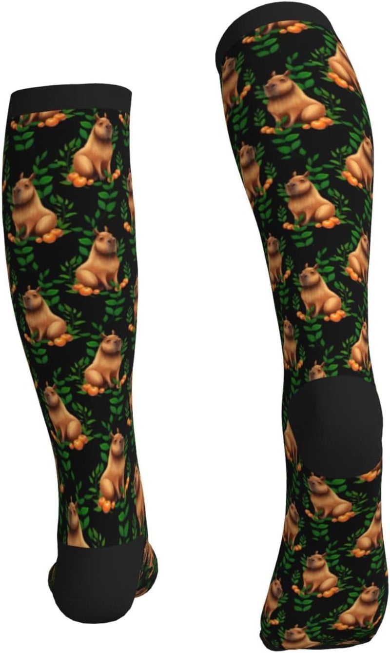 Figtihw Tie Dye Compression Socks Knee High Support Socks For Women Men Running Athletic Hiking - Image 4